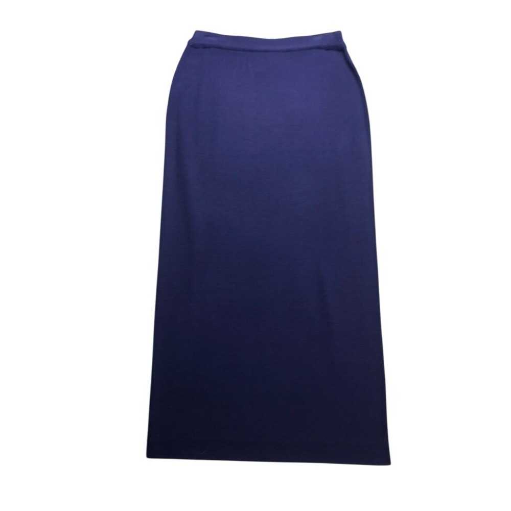 Adrianna Papell Purple Knit‎ Maxi Skirt Wool Blend Elastic Waist Womens Large